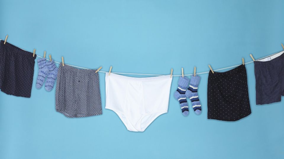 washing men's underwear