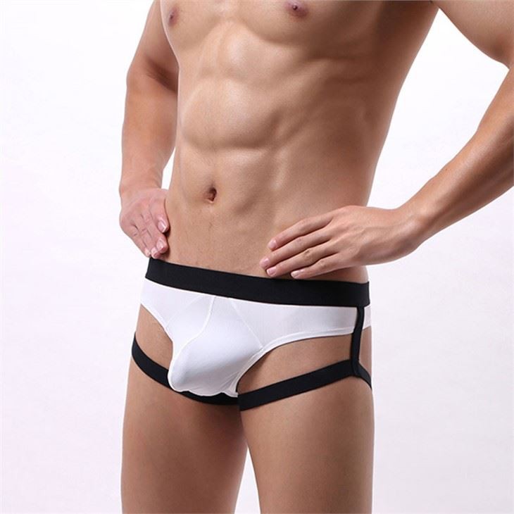 Customized hot underwear mens boxer briefs white jock strap sexy trunk